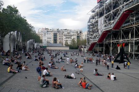 před Centrem George Pompidou