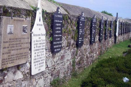 Ploublazanec - zeď mrtvých námořníků