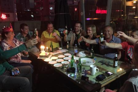 večer v Xianu zbyl čas i na oslavu narozenin