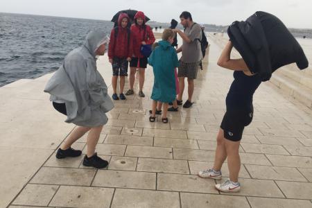 mořské varhany v Zadaru a pořád lilo