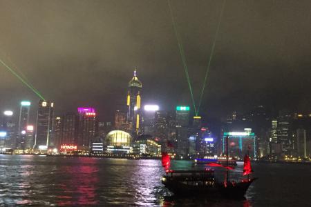 Hong Kong-návštěva světelné show
