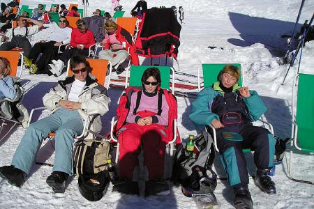 Zasloužený odpočinek klientů SKI-BIKE