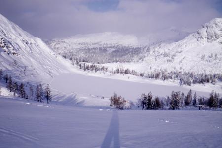 Jezero nad městečkem Tauplitz