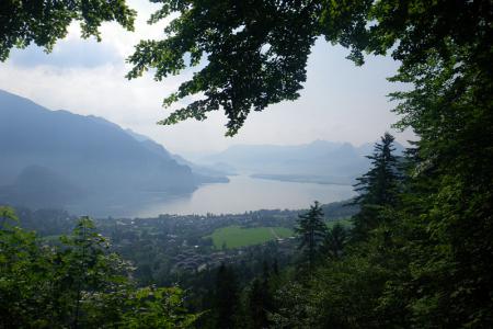 Jezero Wolfgangsee z Mozart.vyhlídky