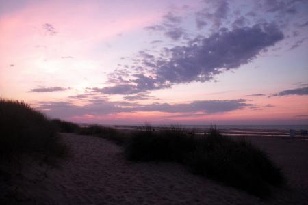 západ slunce nad pláží